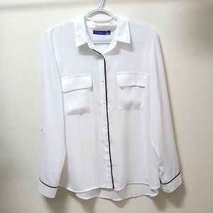 Apt.9 off white button up blouse